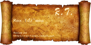 Rex Tímea névjegykártya